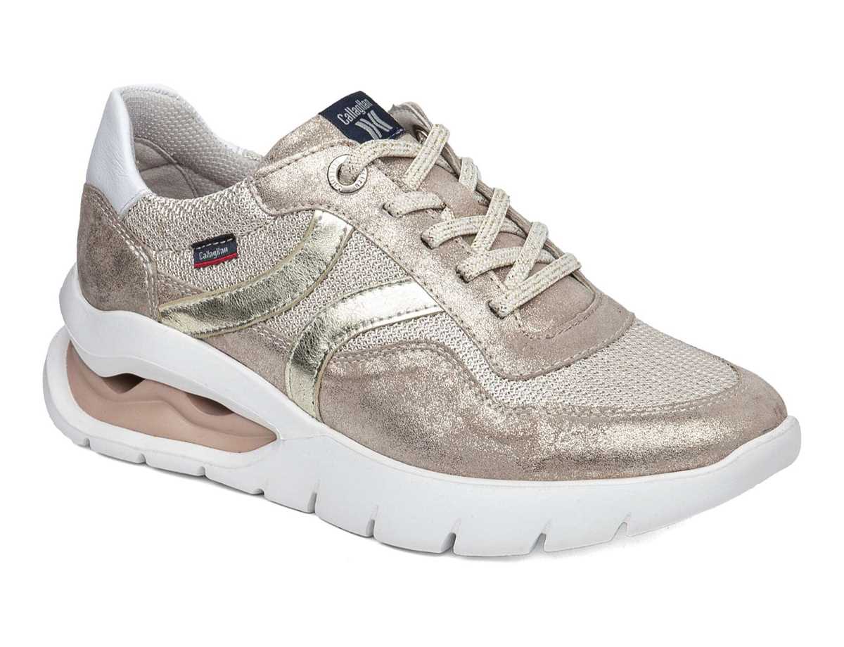 Tenis Callaghan 45812 Aria Mujer Blancos Dorados Beige | IDH545ND