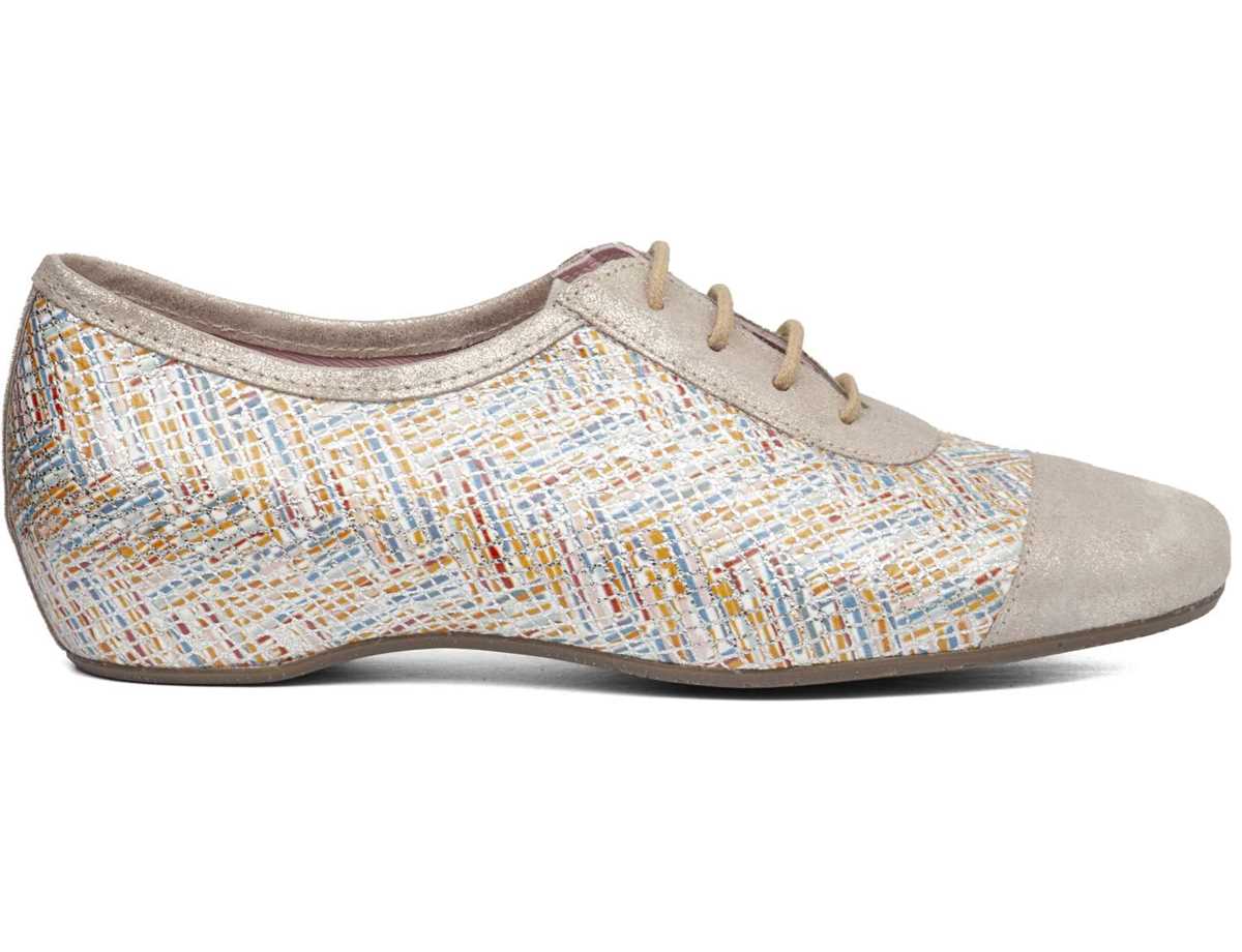 Ballerinas Callaghan 17904 Viki Mujer Plateados Blancos | NWU7274RQ