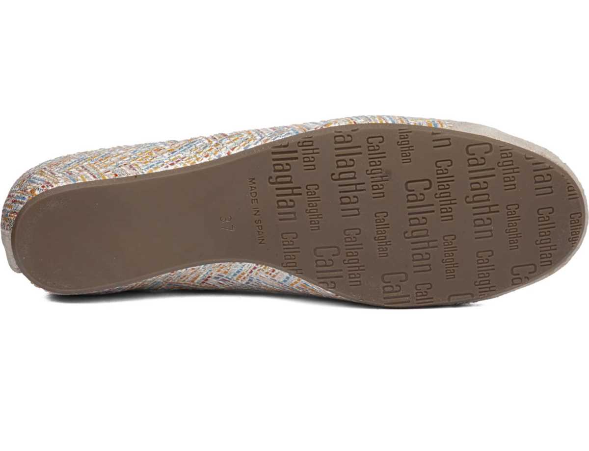 Ballerinas Callaghan 17904 Viki Mujer Plateados Blancos | NWU7274RQ