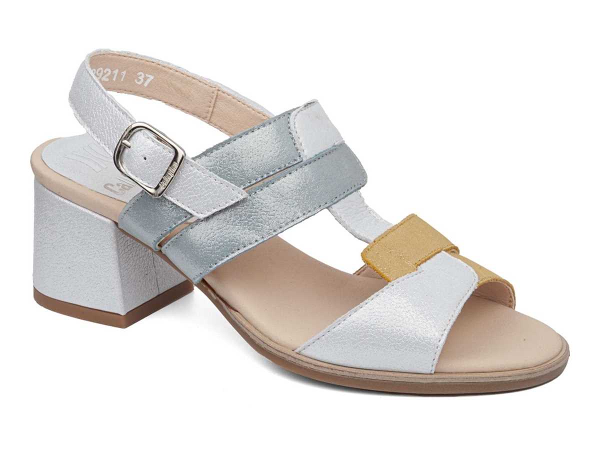 Sandalias Tacones Callaghan 29211 Kibow Mujer Blancos Amarillos Verdes | KIQ5497JI