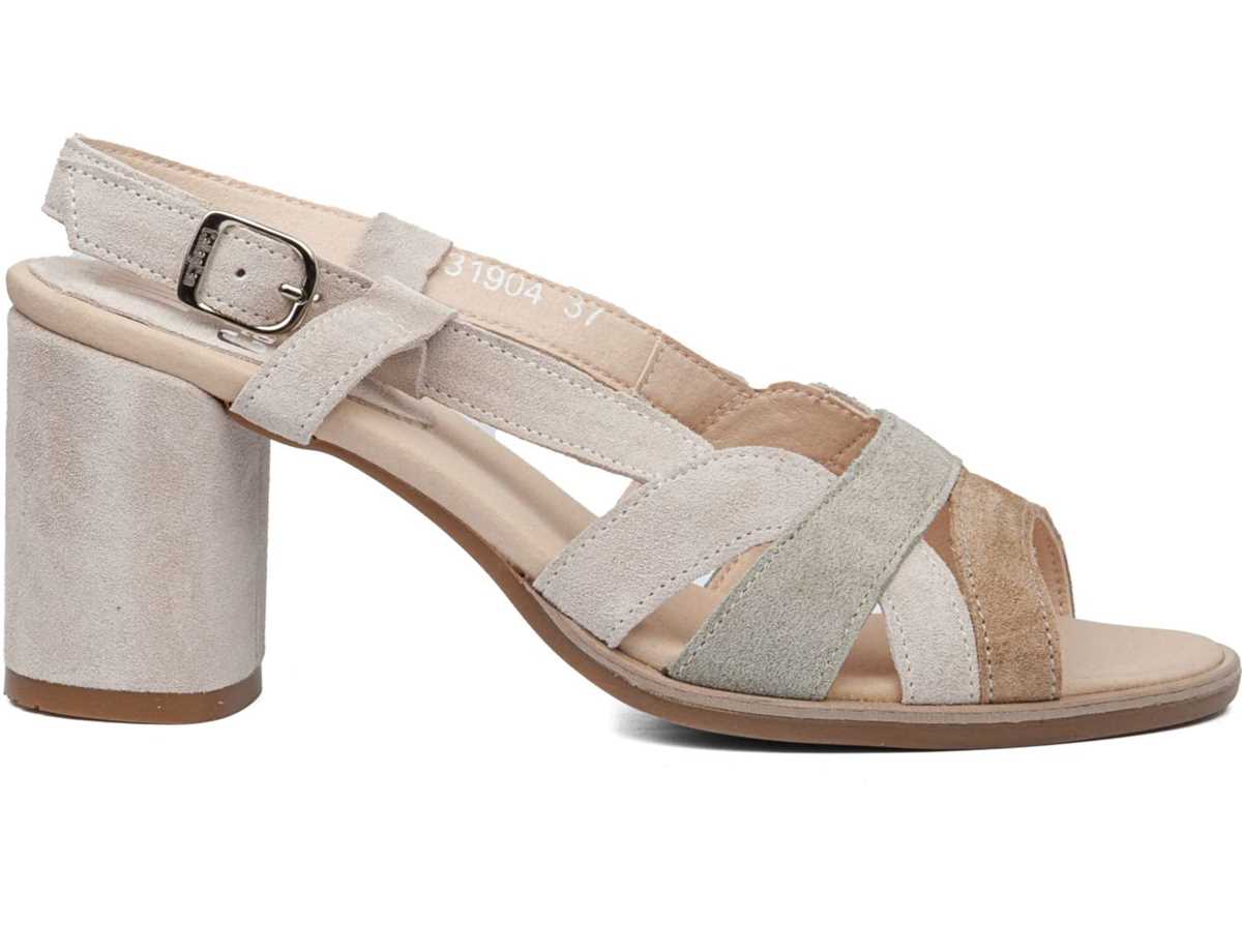 Sandalias Tacones Callaghan 31904 Kanji Mujer Beige Verdes Blancos | PPX9023AJ