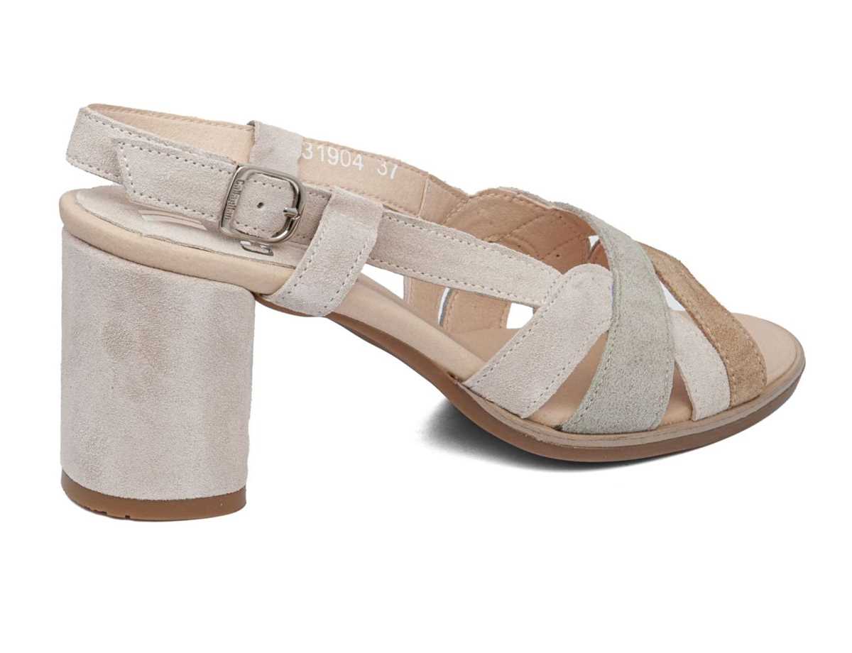 Sandalias Tacones Callaghan 31904 Kanji Mujer Beige Verdes Blancos | PPX9023AJ