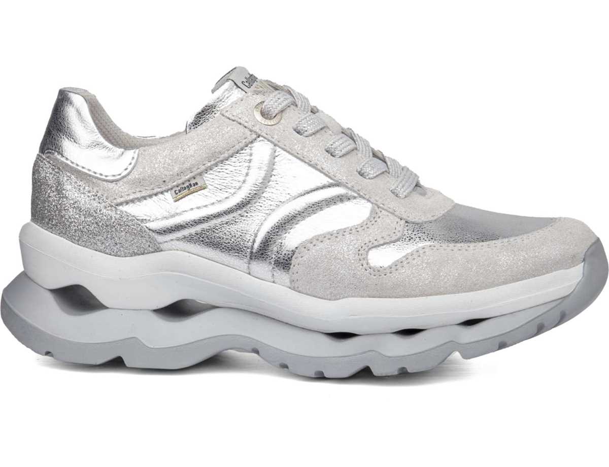 Tenis Callaghan 18820 Sole Mujer Blancos Plateados | GSO2188LO