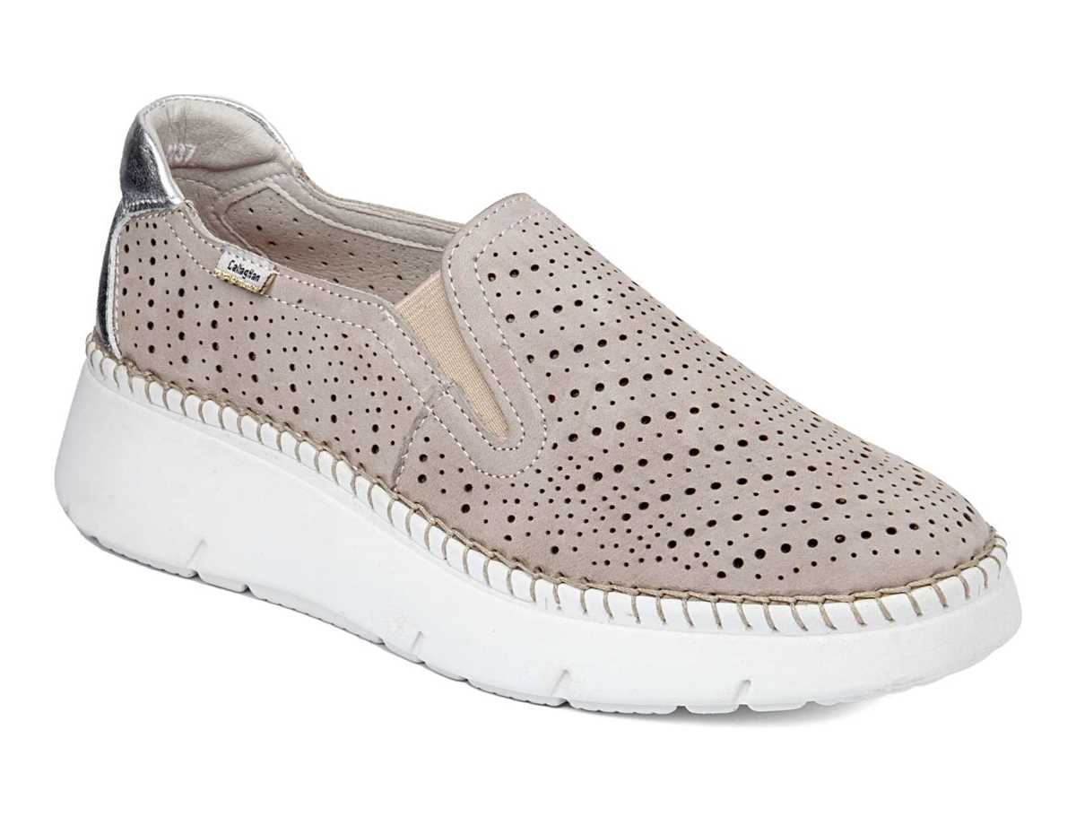 Tenis con Plataforma Callaghan 53601 Circular Sra. Mujer Marrom Plateados | OYS8561TY