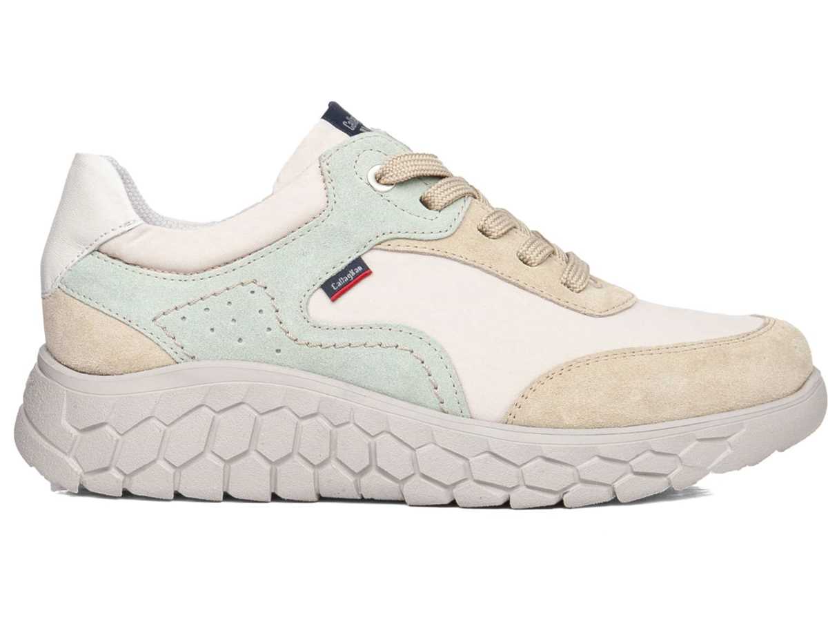 Tenis con Plataforma Callaghan 60004 Suv Sra. Mujer Beige Verdes | QNC8740FU