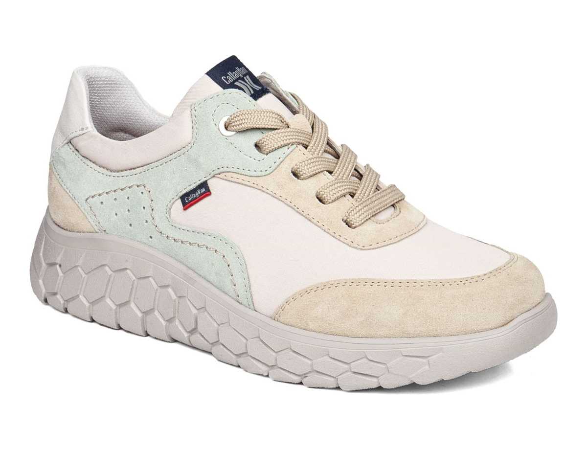 Tenis con Plataforma Callaghan 60004 Suv Sra. Mujer Beige Verdes | QNC8740FU